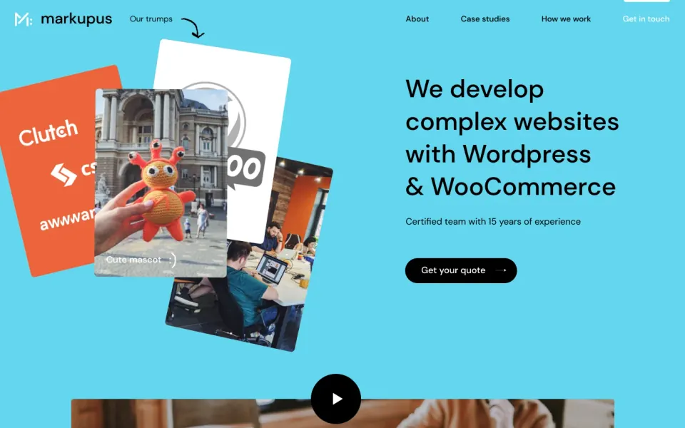 Markupus website, first screen