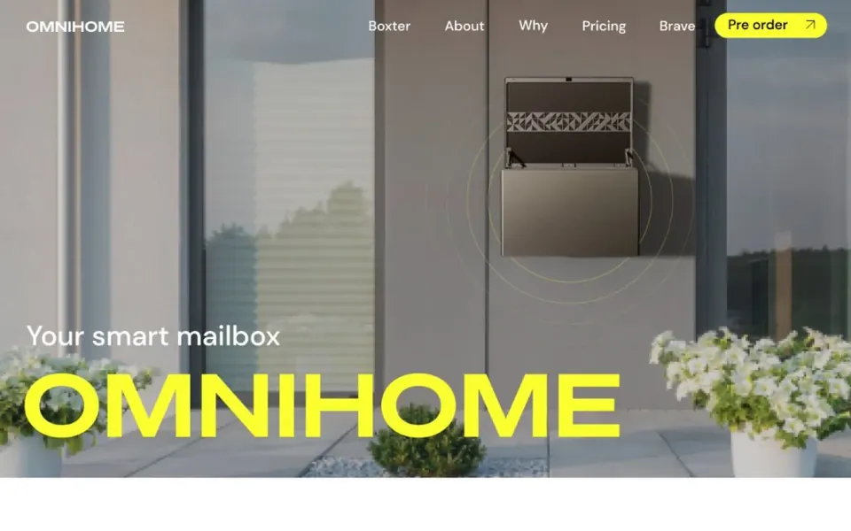 Omnihome website, first screen